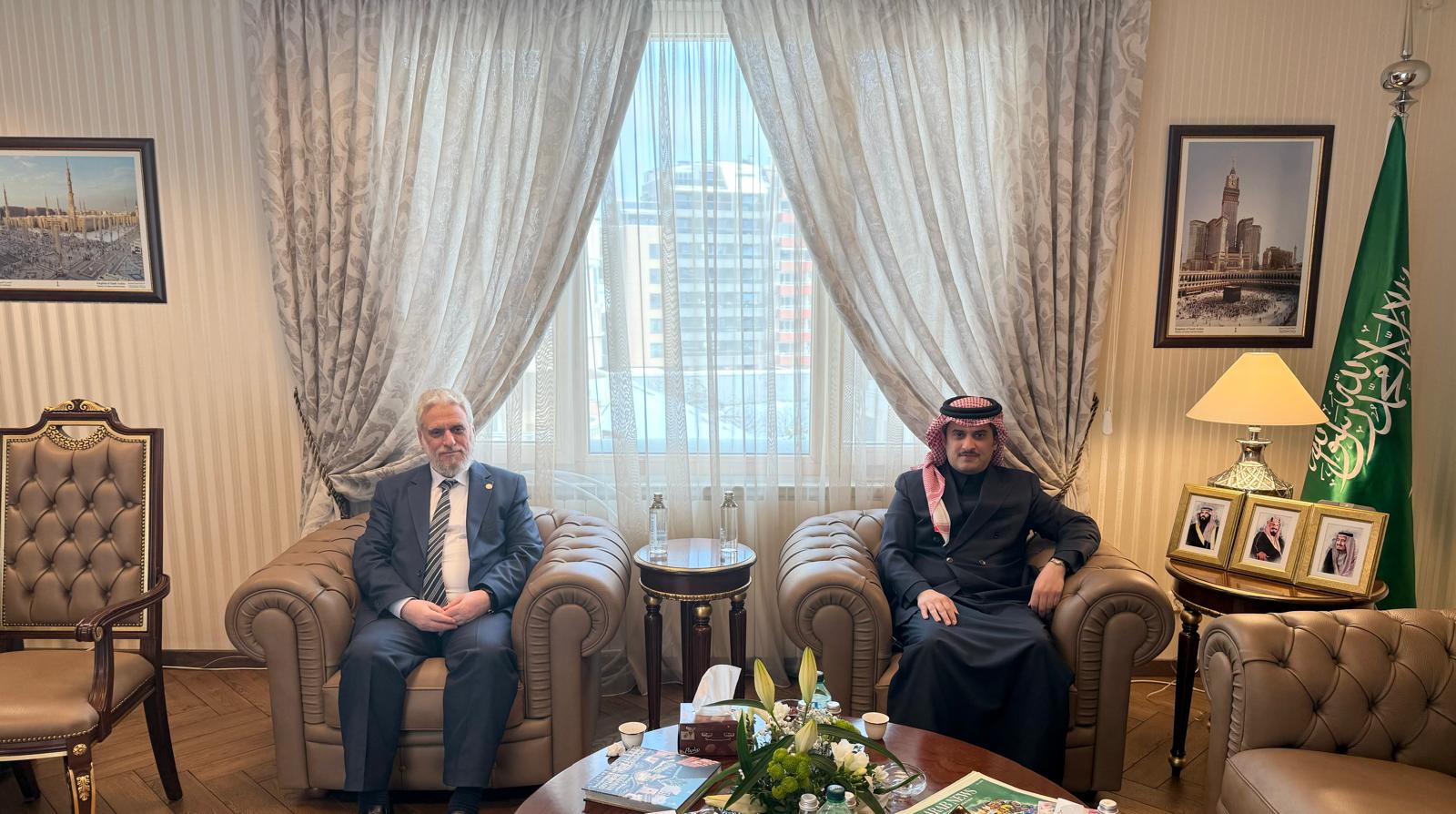 Meeting of His Excellency the Ambassador of the Custodian of the Two Holy Mosques to the Republic of Bulgaria, Dr. Rami Al-Otaibi, with His Eminence the Grand Mufti of the Republic of Bulgaria